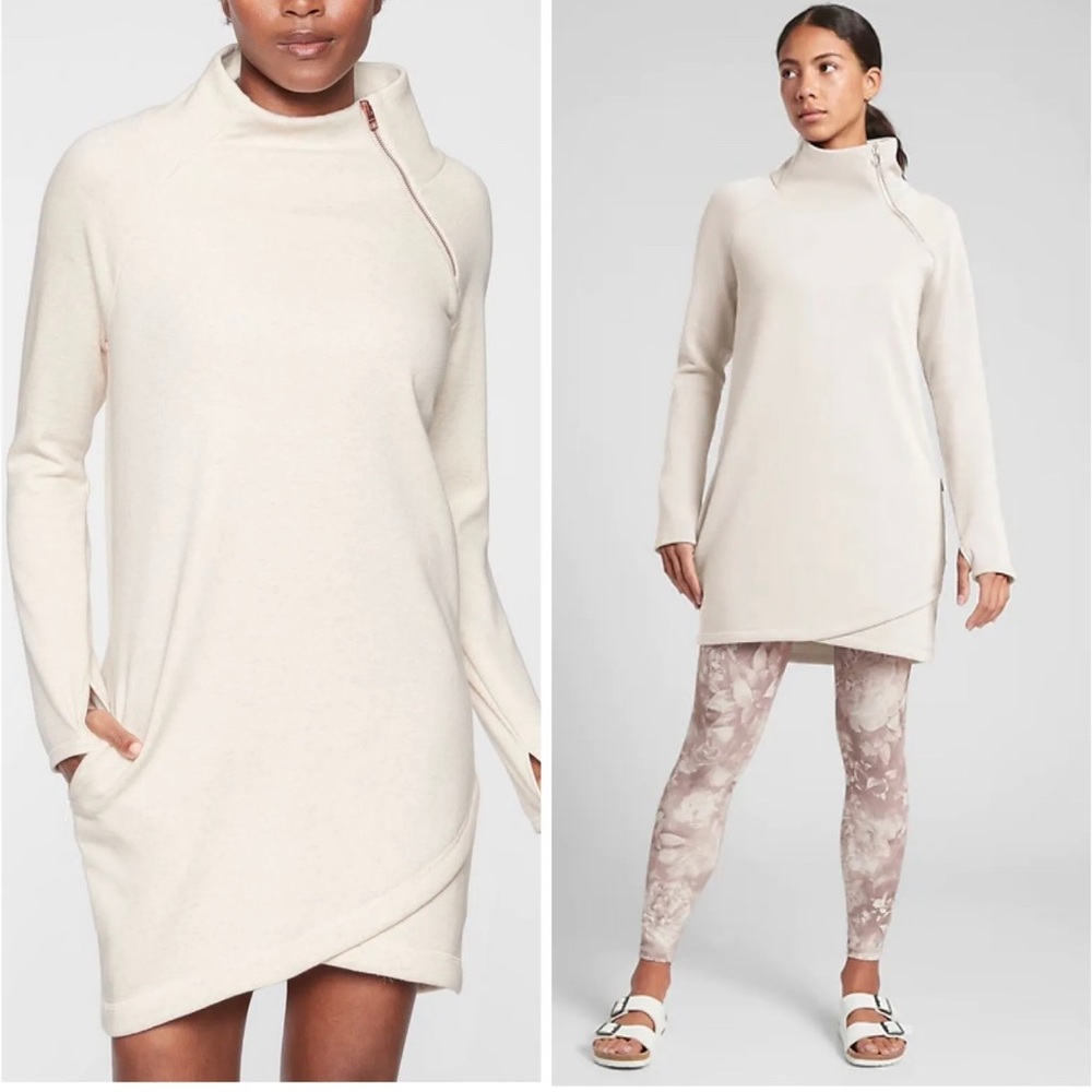 NWT Athleta Cozy Karma Asymmetrical Sweater Dress Size Small